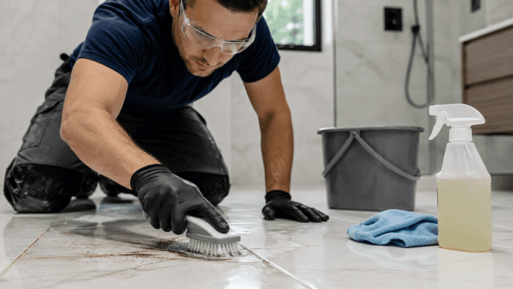 How to Clean Tile and Grout in a Bathroom