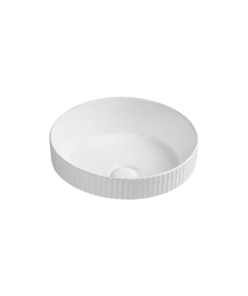 Seima Cleo 380 Basin Inset Fluted Round — WA Kajaria Ceramics
